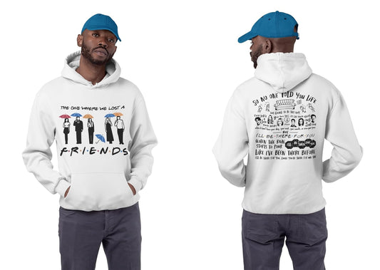 3D TRIBE | Hoodie HYMNS: Friends Edition | 100% Cotton | Regular FIT | Hooded Neck | Full Sleeve | White Hoodie