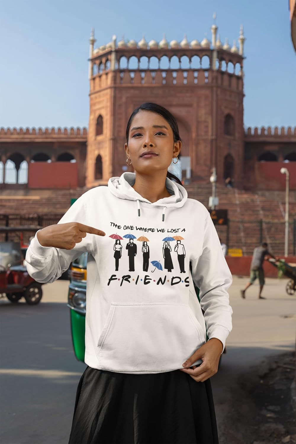3D TRIBE | Hoodie HYMNS: Friends Edition | 100% Cotton | Regular FIT | Hooded Neck | Full Sleeve | White Hoodie