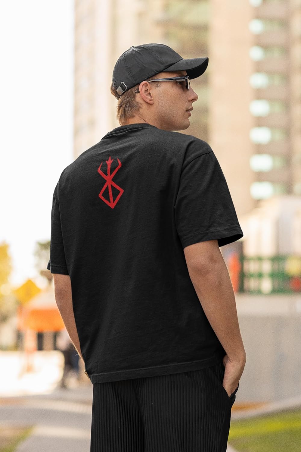 3D TRIBE | Guts Unleashed: The Visage of Berserk Anime | 100% Cotton | Oversized FIT | Round Neck | Half Sleeves | Oversized T Shirt
