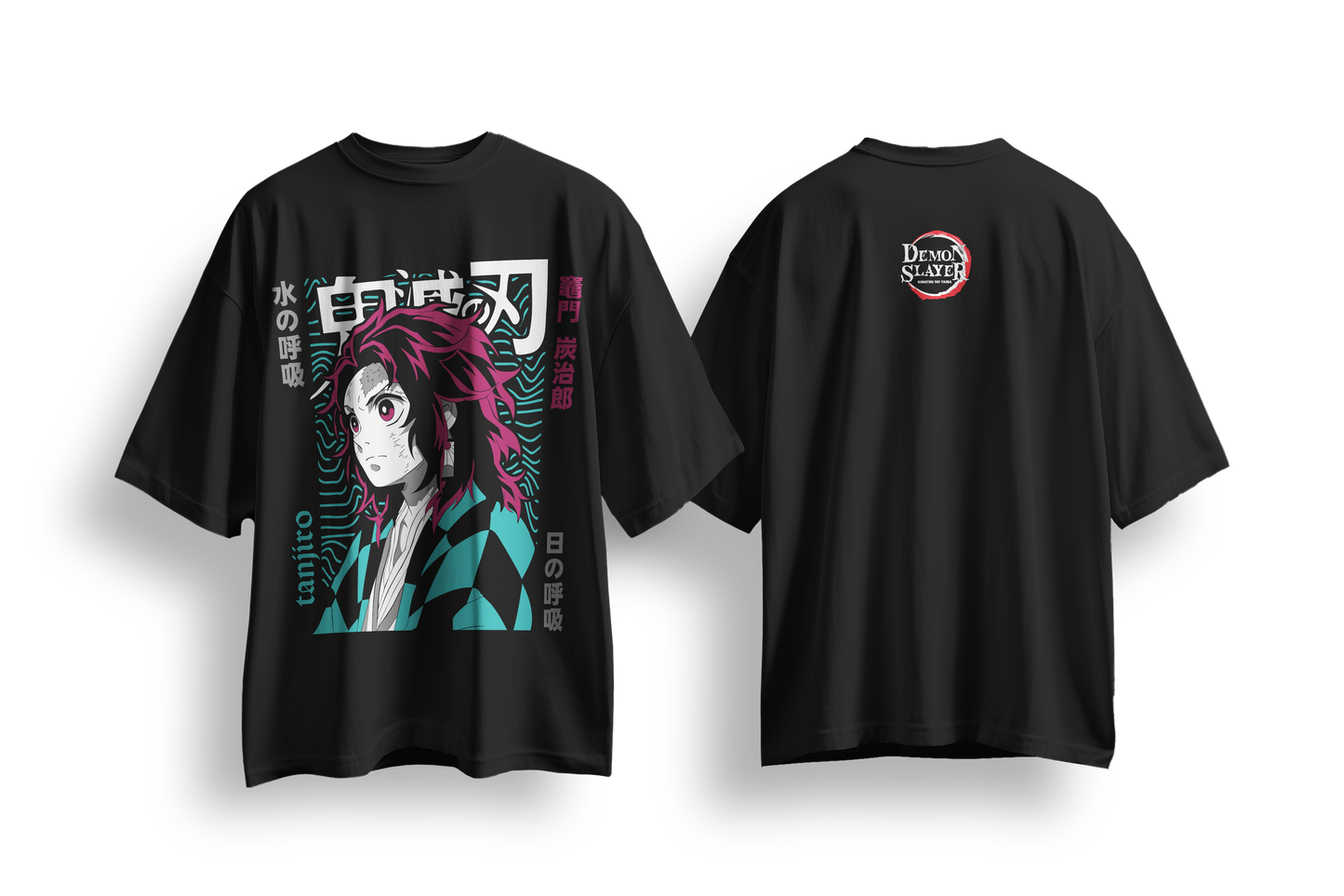 Tanjiro Kamado Demon Slayer Oversized T-Shirt | Anime Streetwear | 3D TRIBE