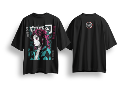 Tanjiro Kamado Demon Slayer Oversized T-Shirt | Anime Streetwear | 3D TRIBE