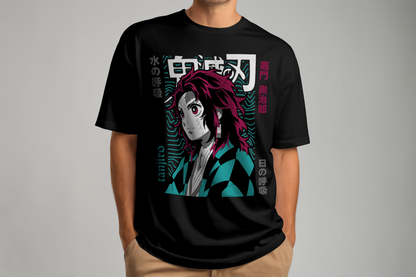 Tanjiro Kamado Demon Slayer Oversized T-Shirt | Anime Streetwear | 3D TRIBE