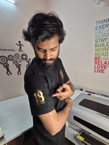VIRAT RCB BLACK T SHIRT (Design - 1)