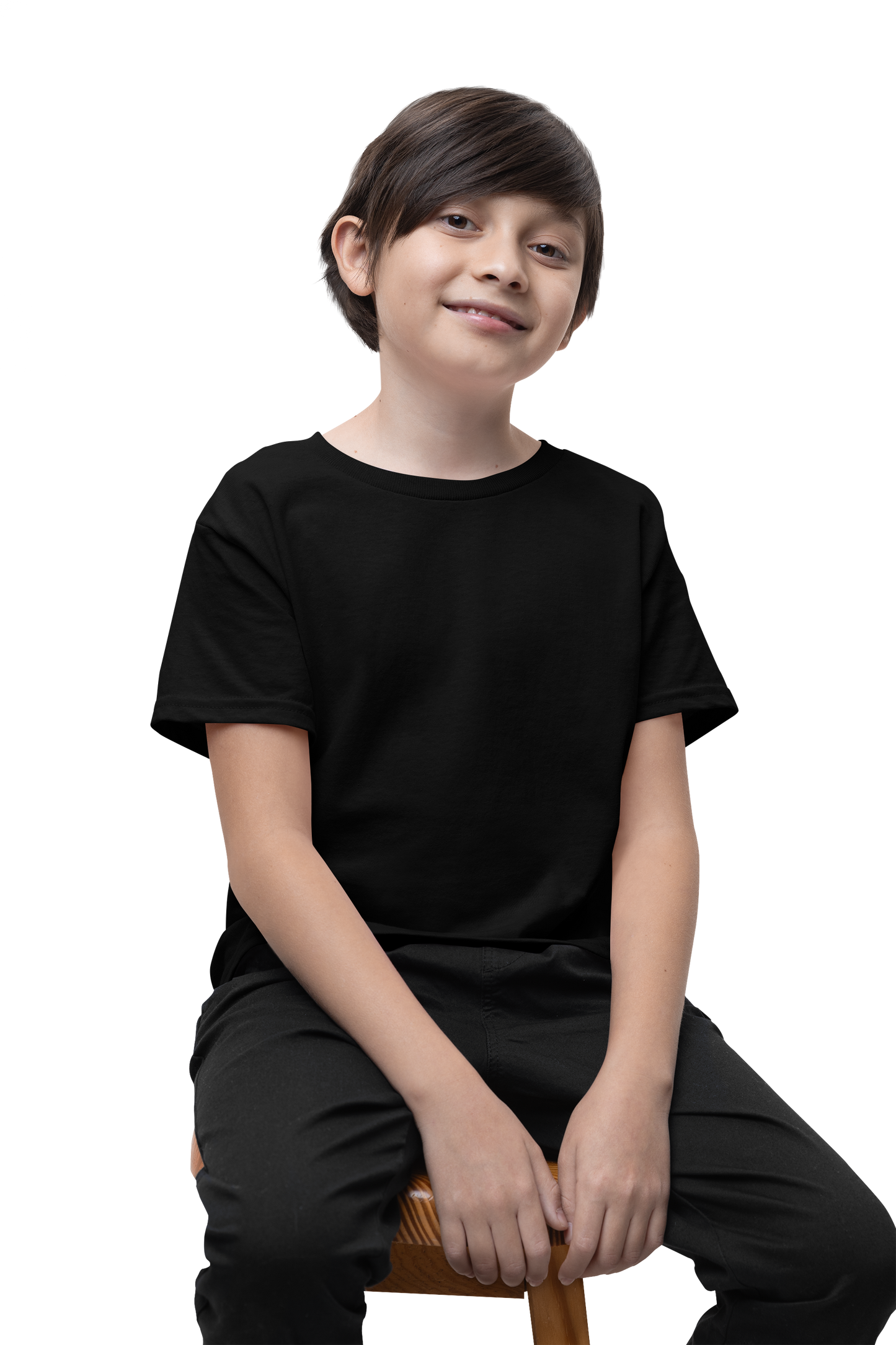 3D TRIBE | Boys’ Premium Cotton Crew Neck T-Shirt - White, Half Sleeve, Soft Breathable Fabric for Kids, Stylish Classic Design, School, Playtime