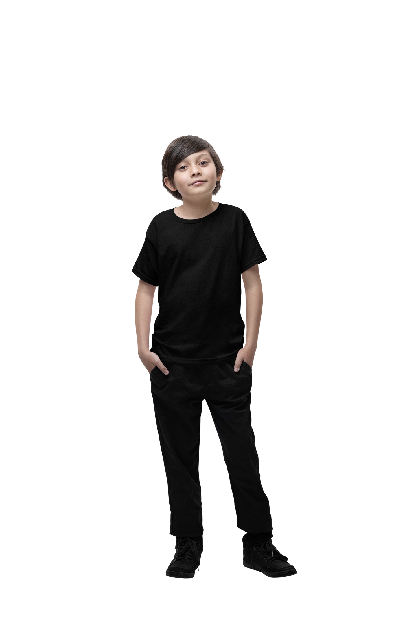 3D TRIBE | Boys’ Premium Cotton Crew Neck T-Shirt - White, Half Sleeve, Soft Breathable Fabric for Kids, Stylish Classic Design, School, Playtime
