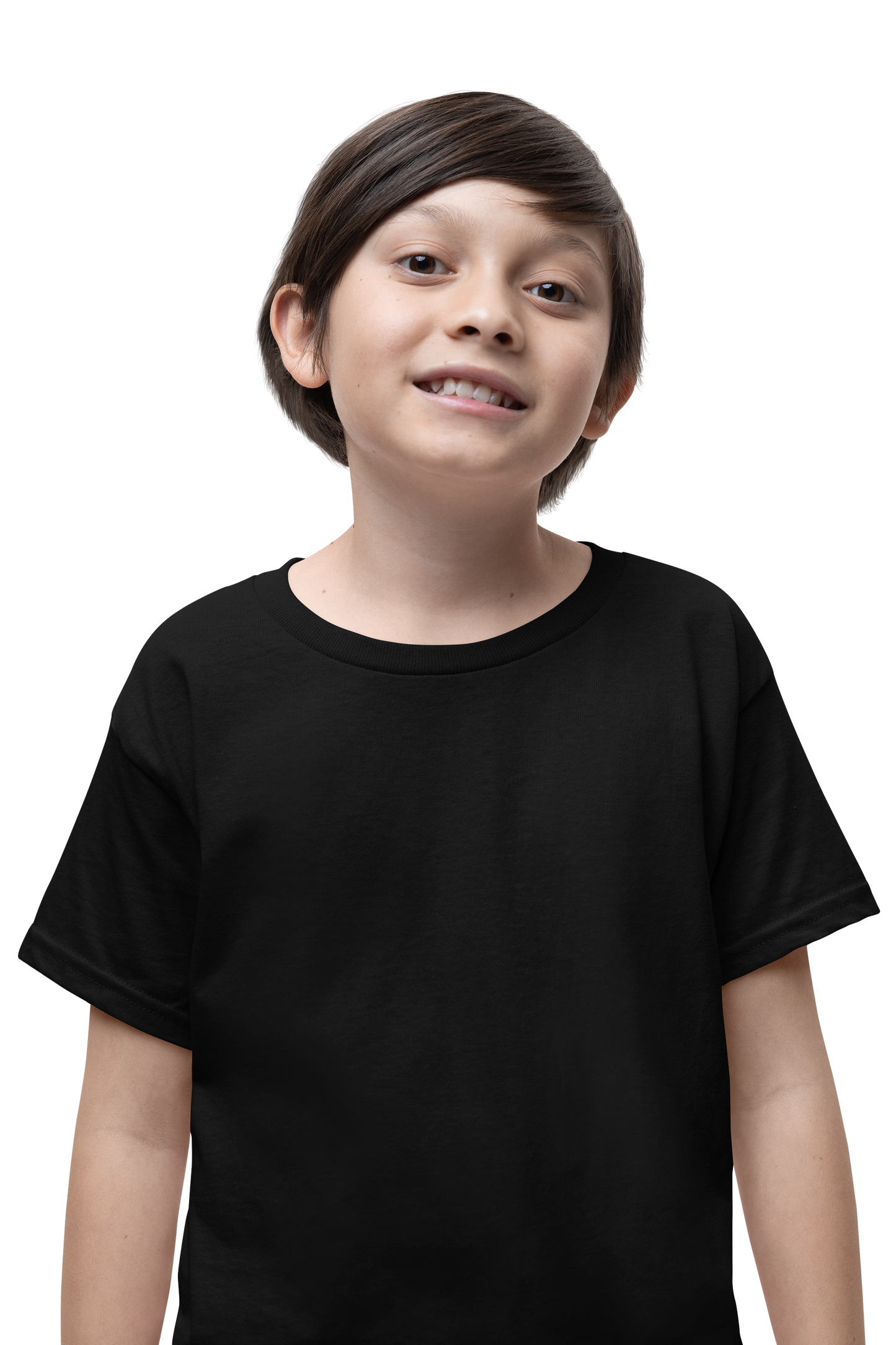 3D TRIBE | Boys’ Premium Cotton Crew Neck T-Shirt - White, Half Sleeve, Soft Breathable Fabric for Kids, Stylish Classic Design, School, Playtime