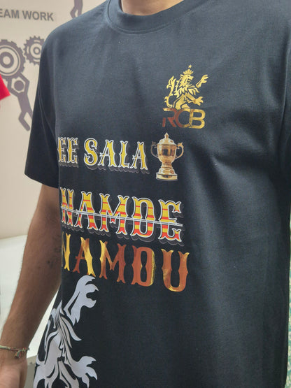 RCB BLACK T SHIRT (CUSTOM NAME AND NUMBER)