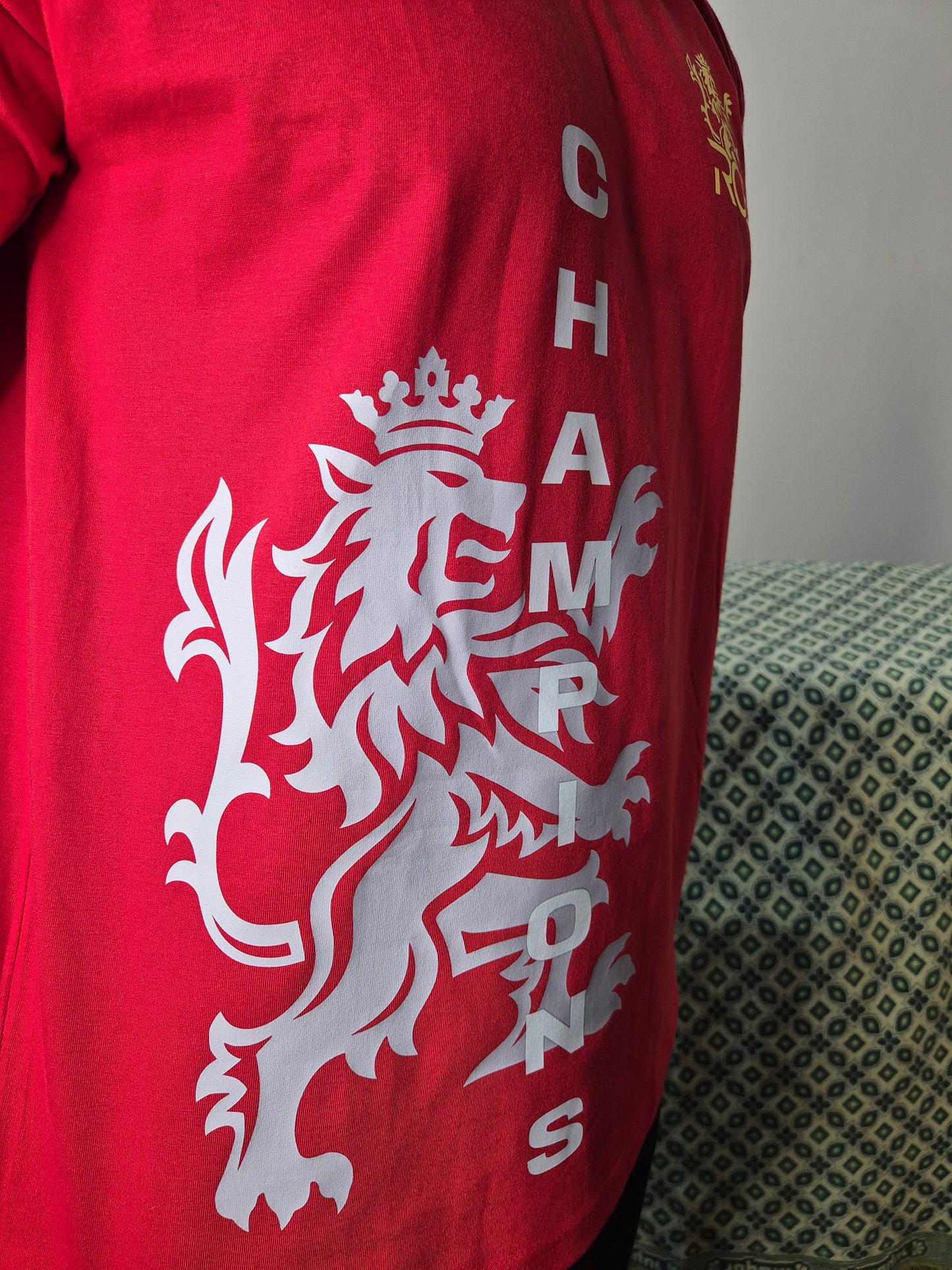 RCB CHAMPIONS RED T SHIRT (Design - 1)
