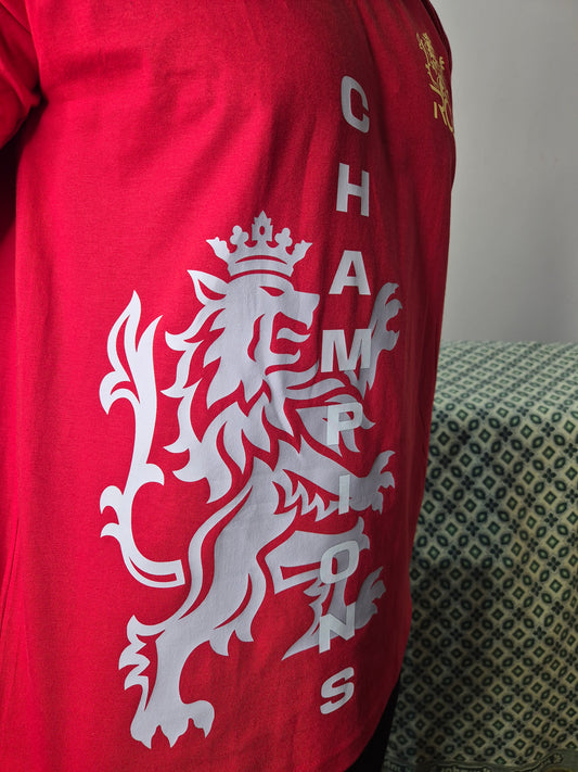RCB CHAMPIONS RED T SHIRT (Design - 1)